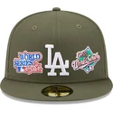 berretto-piatto-verde-aderente-59fifty-world-series-los-angeles-dodgers-mlb-di-new-era