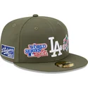 berretto-piatto-verde-aderente-59fifty-world-series-los-angeles-dodgers-mlb-di-new-era