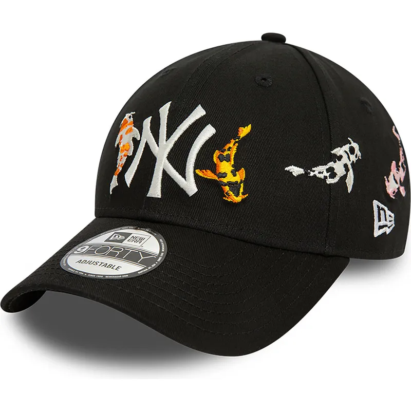 cappelli-curva-nero-cinghia-regolabile-9forty-koi-fish-dei-new-york-yankees-mlb-di-new-era cappelli-curva-nero-cinghia-regolabile-9forty-koi-fish-dei-new-york-yankees-mlb-di-new-era