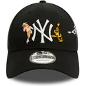 new-era-curved-brim-9forty-koi-fish-new-york-yankees-mlb-black-adjustable-cap