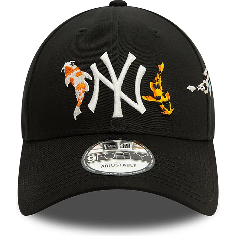 cappelli-curva-nero-cinghia-regolabile-9forty-koi-fish-dei-new-york-yankees-mlb-di-new-era cappelli-curva-nero-cinghia-regolabile-9forty-koi-fish-dei-new-york-yankees-mlb-di-new-era