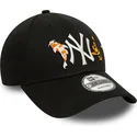 mutzen-gebogen-schwarz-verstellbares-band-9forty-koi-fish-der-new-york-yankees-mlb-von-new-era