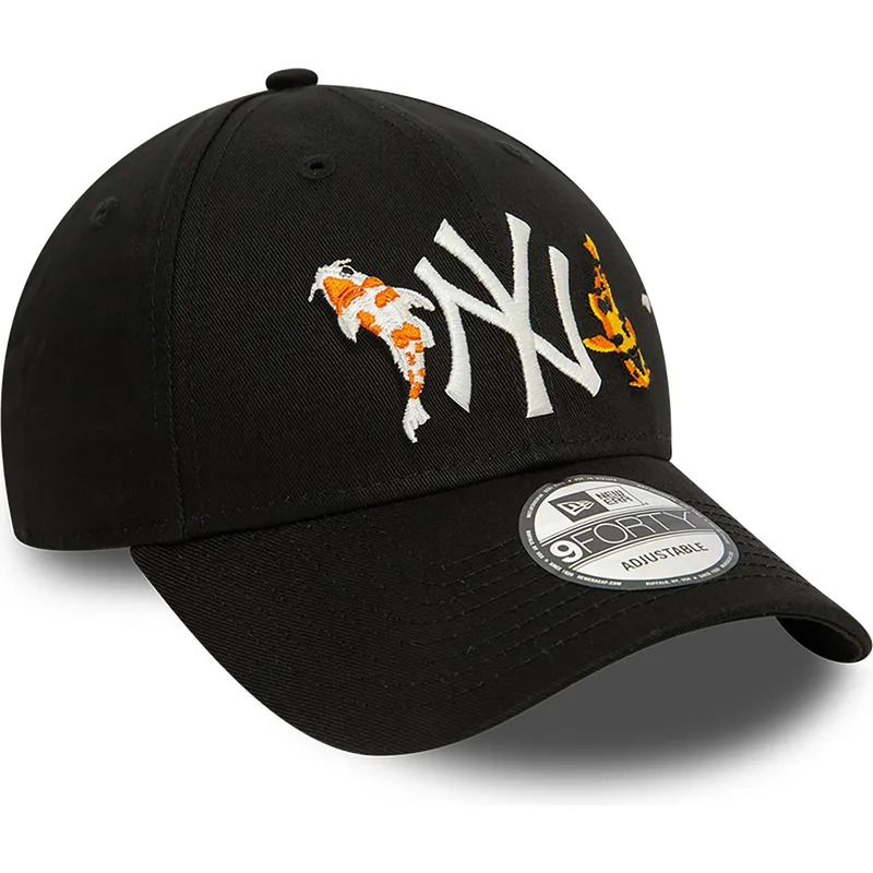 cappelli-curva-nero-cinghia-regolabile-9forty-koi-fish-dei-new-york-yankees-mlb-di-new-era cappelli-curva-nero-cinghia-regolabile-9forty-koi-fish-dei-new-york-yankees-mlb-di-new-era
