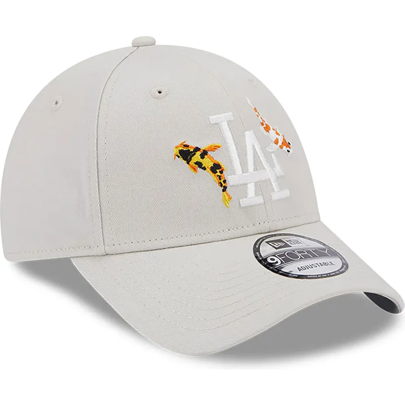 cappelli-curva-beige-cinghia-regolabile-9forty-koi-fish-dei-los-angeles-dodgers-mlb-di-new-era