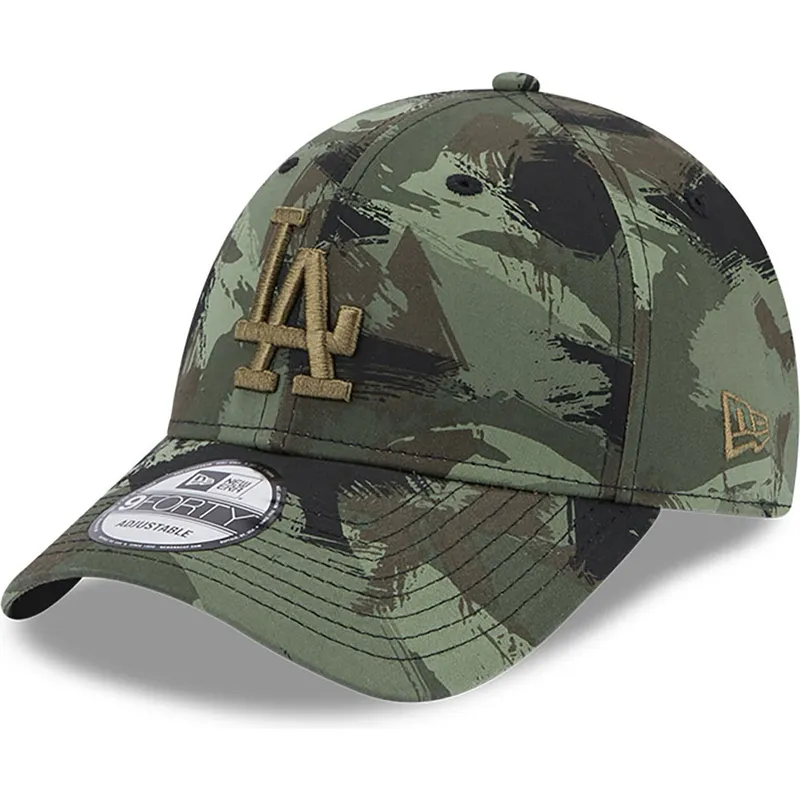 cappelli-curva-mimetizzazione-cinghia-regolabile-9forty-all-over-print-painted-dei-los-angeles-dodgers-mlb-di-new-era