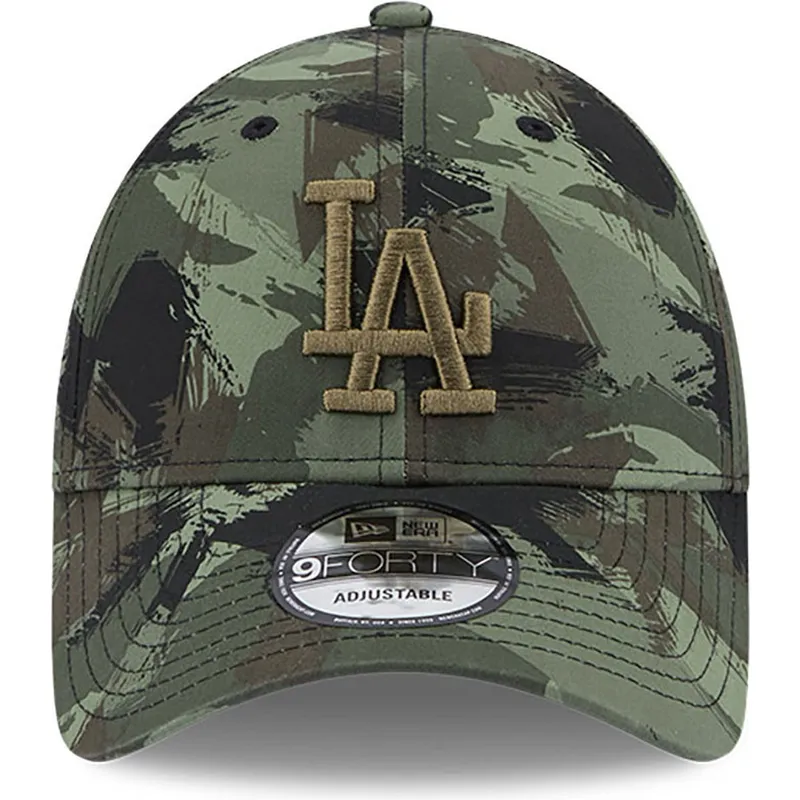 cappelli-curva-mimetizzazione-cinghia-regolabile-9forty-all-over-print-painted-dei-los-angeles-dodgers-mlb-di-new-era