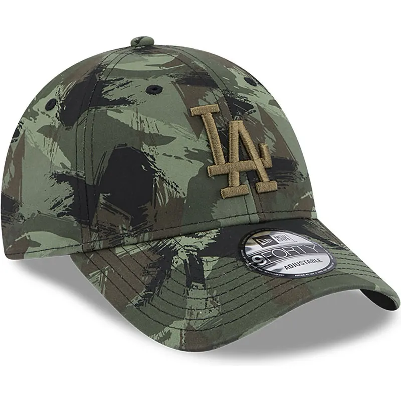 cappelli-curva-mimetizzazione-cinghia-regolabile-9forty-all-over-print-painted-dei-los-angeles-dodgers-mlb-di-new-era