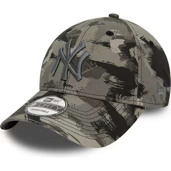 Casquette courbée camouflage ajustable 9FORTY All Over Print Painted New York Yankees MLB New Era