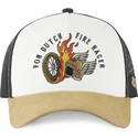 casquette-trucker-beige-noire-et-marron-fire-racer-fir-von-dutch