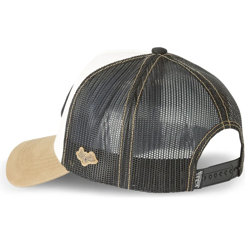 hvid-sort-og-brun-cla-trucker-kasket-fra-von-dutch