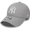new-era-mlb-new-york-yankees-9forty-essential-verstellbare-graue-kinder-kappe