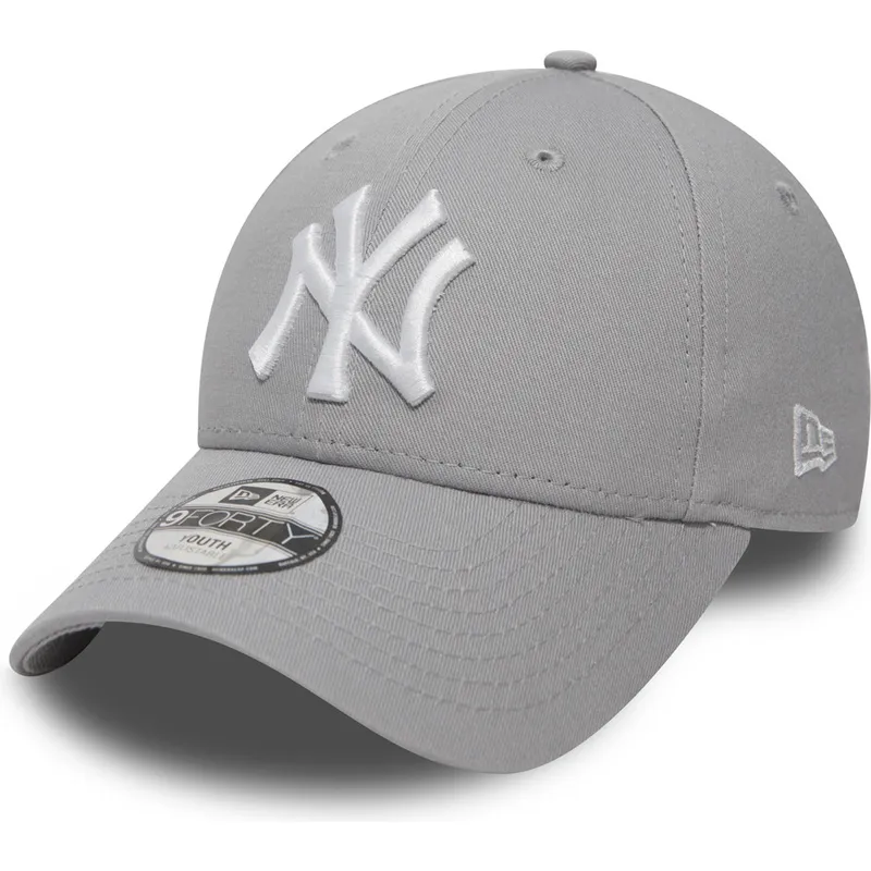 gra-justerbar-buet-kasket-til-dreng-9forty-essential-fra-new-york-yankees-mlb-fra-new-era