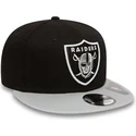 cappellino-piatto-grigio-snapback-9fifty-cotton-block-dei-las-vegas-raiders-nfl-di-new-era