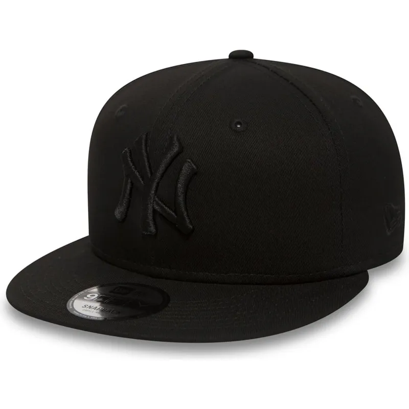 new-era-new-york-yankees-mlb-9fifty-black-on-black-svart-snapback-flat-keps
