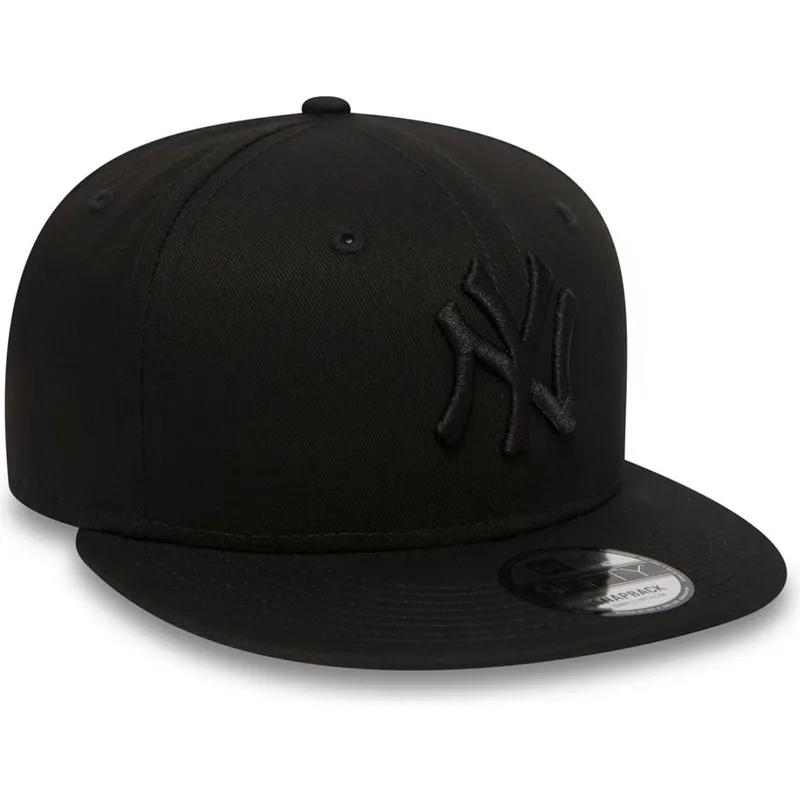 sort-flad-snapback-9fifty-black-on-black-kasket-fra-new-york-yankees-mlb-af-new-era
