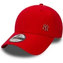 rote-verstellbare-curved-cap-9forty-flawless-logo-der-new-york-yankees-mlb-von-new-era