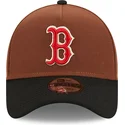 casquette-courbee-marron-et-noire-snapback-9forty-a-frame-harvest-boston-red-sox-mlb-new-era