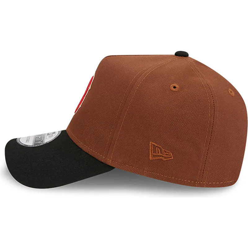 mutzen-gebogen-braun-snapback-9forty-a-frame-harvest-der-boston-red-sox-mlb-von-new-era