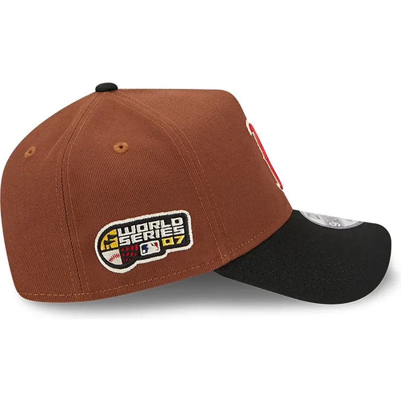 mutzen-gebogen-braun-snapback-9forty-a-frame-harvest-der-boston-red-sox-mlb-von-new-era