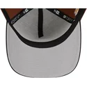 mutzen-gebogen-braun-snapback-9forty-a-frame-harvest-der-new-york-yankees-mlb-von-new-era
