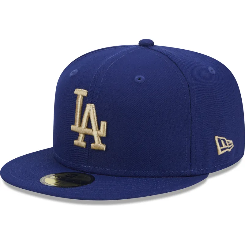 mutzen-flach-blau-angepasst-59fifty-laurel-sidepatch-der-los-angeles-dodgers-mlb-von-new-era