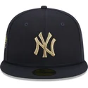 casquette-plate-bleue-marine-ajustee-59fifty-laurel-sidepatch-new-york-yankees-mlb-new-era