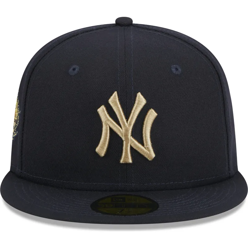 mutzen-flach-marineblau-angepasst-59fifty-laurel-sidepatch-der-new-york-yankees-mlb-von-new-era
