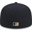 casquette-plate-bleue-marine-ajustee-59fifty-laurel-sidepatch-new-york-yankees-mlb-new-era