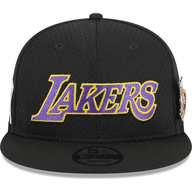 czarna-plaska-czapka-snapback-9fifty-post-up-pin-los-angeles-lakers-nba-new-era