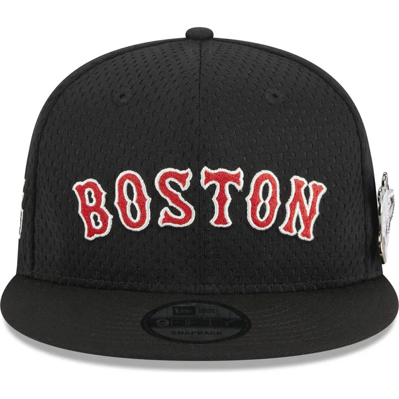 schwarze-flache-snapback-kappe-9fifty-post-up-pin-der-boston-red-sox-mlb-von-new-era
