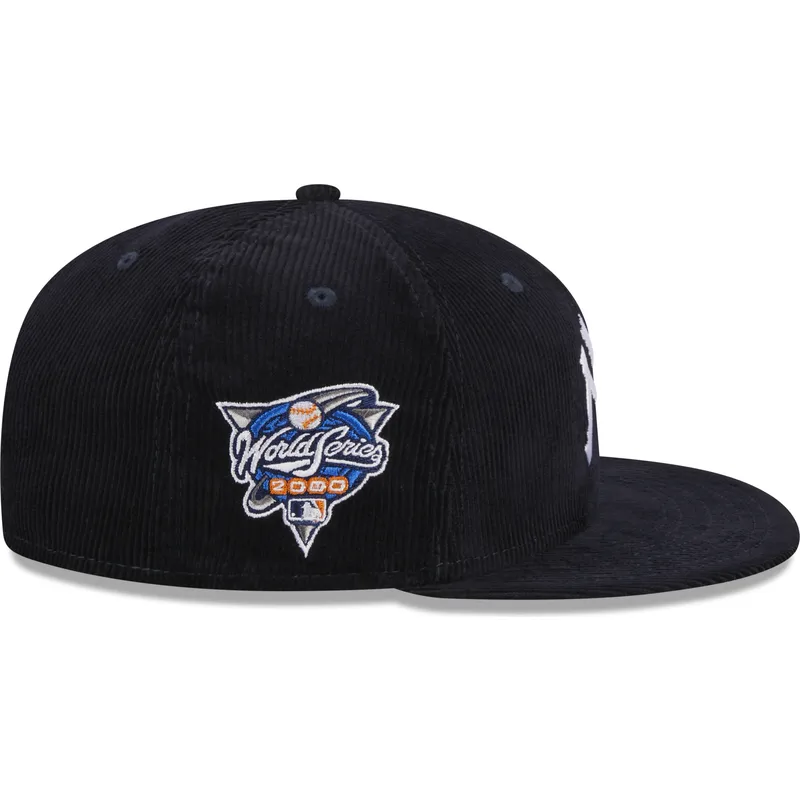 cappelli-piatta-blu-marino-regolato-59fifty-throwback-cord-dei-new-york-yankees-mlb-di-new-era