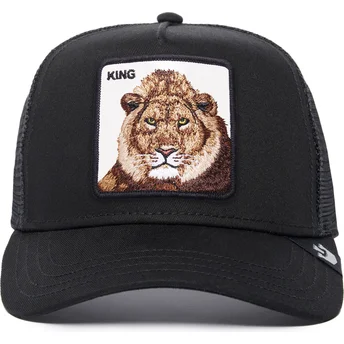 sort-trucker-kasket-love-the-king-lion-the-farm-fra-goorin-bros
