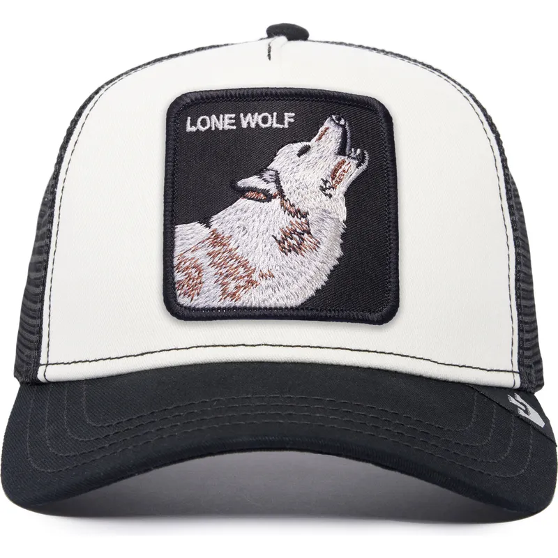 cappellino-trucker-bianco-e-nero-lupo-the-lone-wolf-the-farm-di-goorin-bros