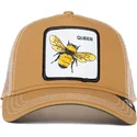 casquette-trucker-marron-abeille-the-queen-bee-the-farm-goorin-bros