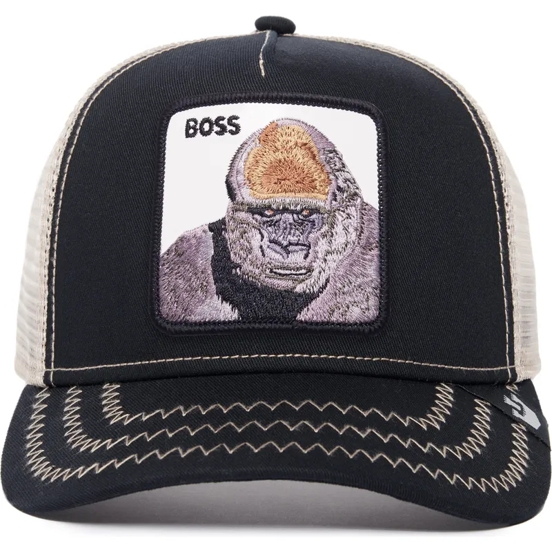 schwarz-weisse-trucker-kappe-gorila-the-boss-the-farm-von-goorin-bros