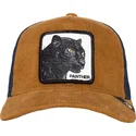 cappellino-trucker-marrone-e-blu-marino-pantera-panther-panthuroy-corduroy-the-farm-di-goorin-bros