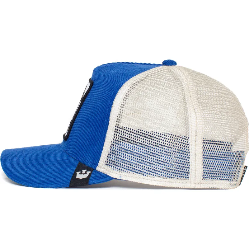 czapka-trucker-niebiesko-biala-z-koniem-sly-stallione-corduroy-the-farm-od-goorin-bros