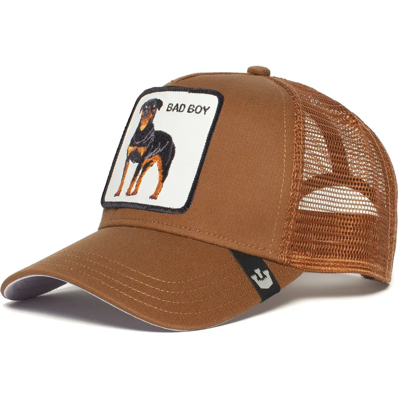 gorra-trucker-marrone-cane-rottweiler-the-baddest-boy-the-farm-di-goorin-bros