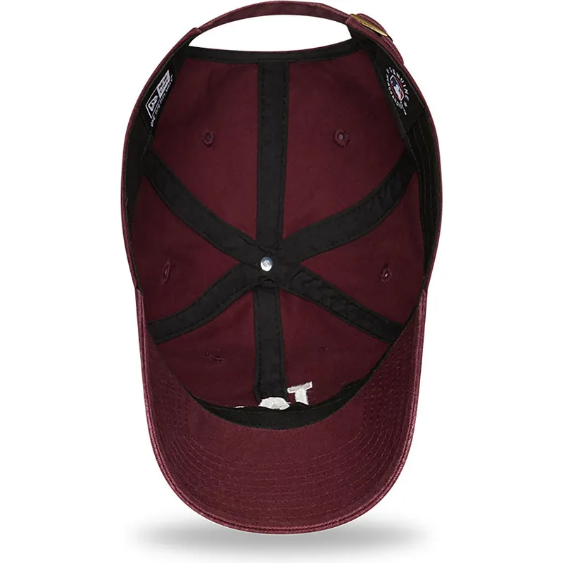 cappelli-curva-rosso-cinghia-regolabile-granate-9twenty-league-essential-dei-los-angeles-dodgers-mlb-di-new-era