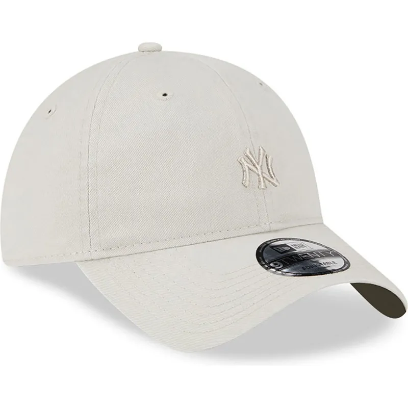mutzen-gebogen-beige-verstellbares-band-9twenty-mini-der-new-york-yankees-mlb-von-new-era