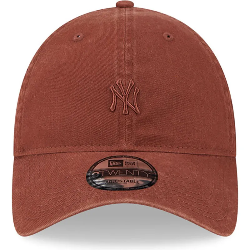 mutzen-gebogen-braun-verstellbares-band-9twenty-mini-der-new-york-yankees-mlb-von-new-era