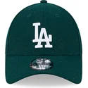 cappellino-verde-curvo-regolabile-9forty-essential-melton-wool-dei-los-angeles-dodgers-mlb-di-new-era