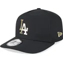 schwarze-gebogene-snapback-kappe-a-frame-foil-pack-der-los-angeles-dodgers-mlb-von-new-era