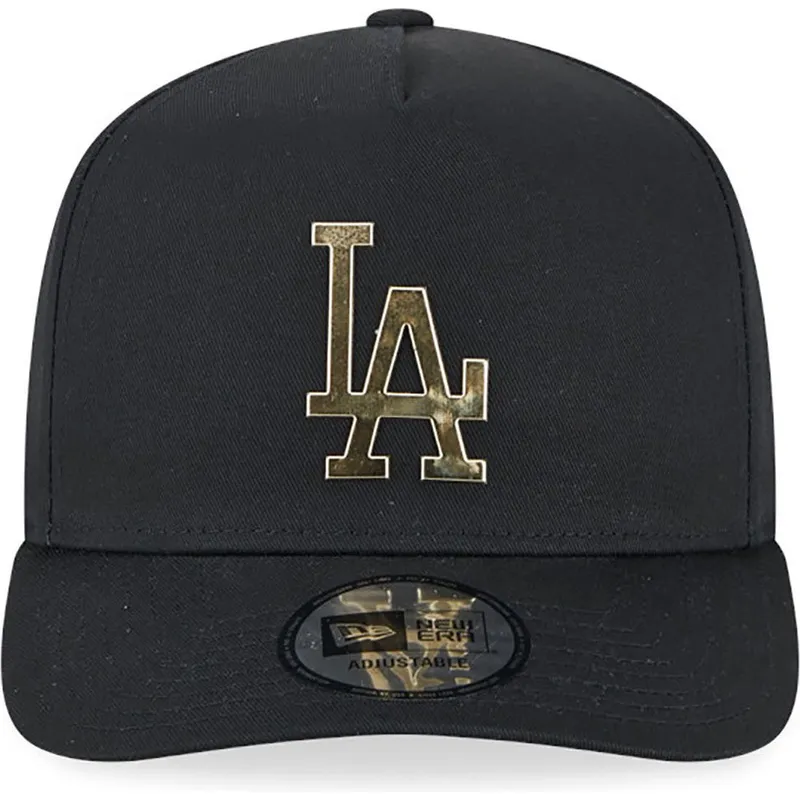 mutzen-gebogen-schwarz-snapback-a-frame-foil-pack-der-los-angeles-dodgers-mlb-von-new-era