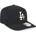 schwarze-gebogene-snapback-kappe-a-frame-foil-pack-der-los-angeles-dodgers-mlb-von-new-era