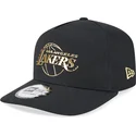 cappellino-nero-snapback-curva-a-frame-foil-pack-dei-los-angeles-lakers-nba-di-new-era