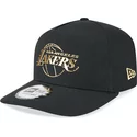 casquette-courbee-noire-snapback-a-frame-foil-pack-los-angeles-lakers-nba-new-era