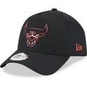 cappellino-visiera-curva-nero-snapback-a-frame-foil-pack-di-chicago-bulls-nba-di-new-era