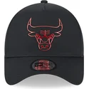 cappellino-visiera-curva-nero-snapback-a-frame-foil-pack-di-chicago-bulls-nba-di-new-era