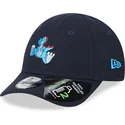 new-era-9forty-repreve-verstellbare-dunkelblaue-kinder-dinosaurier-kappe-mit-gebogenem-schirm